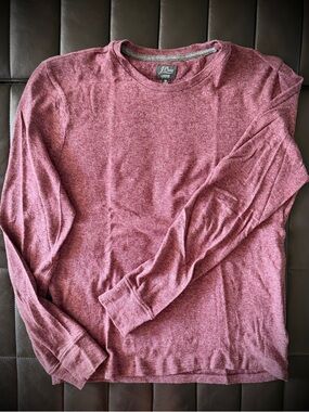 J. Crew Cashmere Blend Tee - Heathered Wine